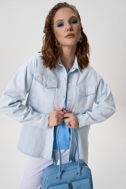 Рубашка Мишель (голубой)