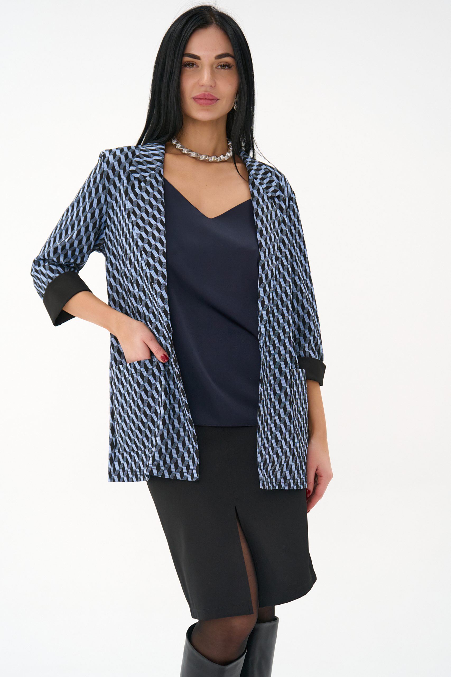 Пиджак Шерри (клетка/синий)