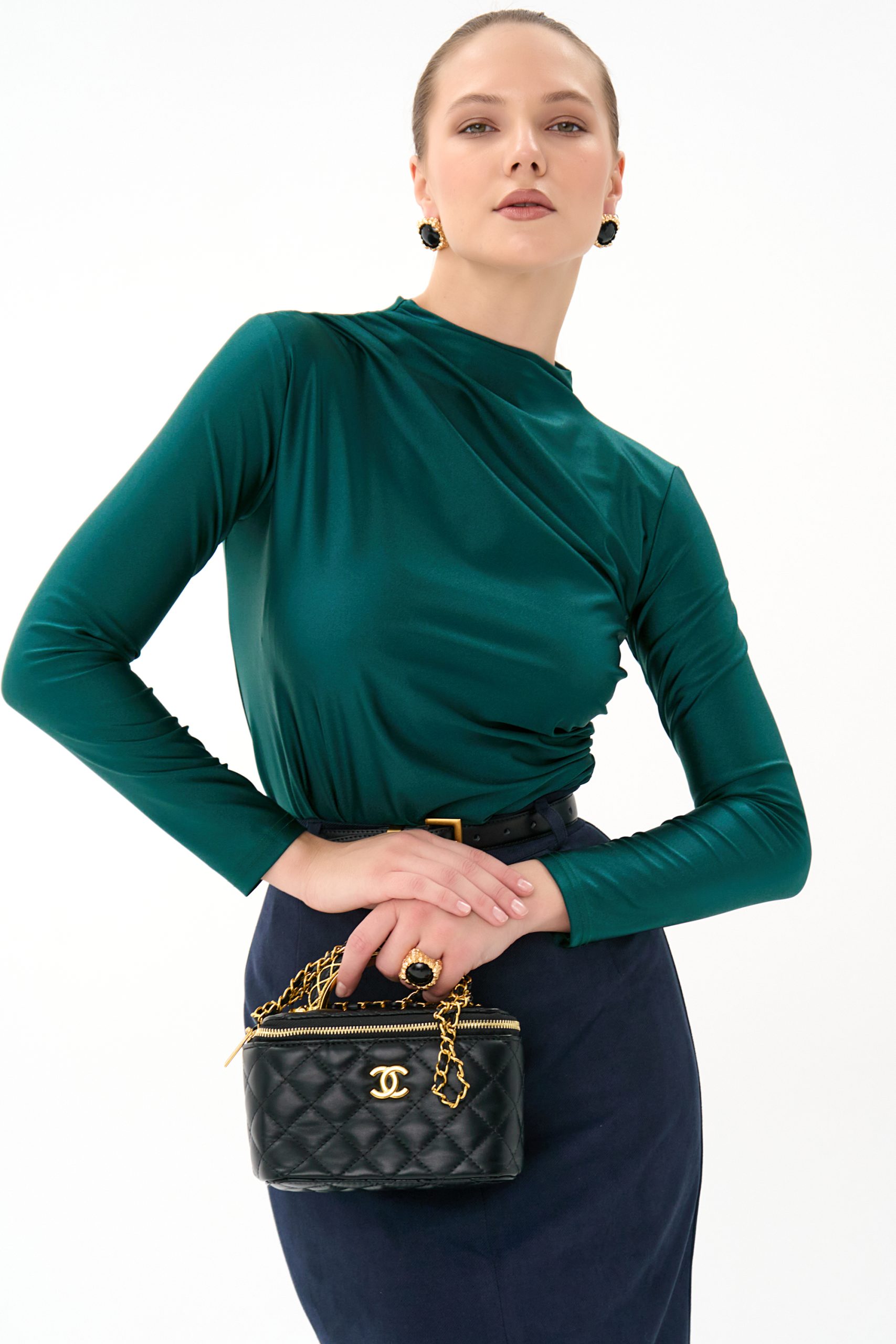 Лонгслив Нора (изумрудный)