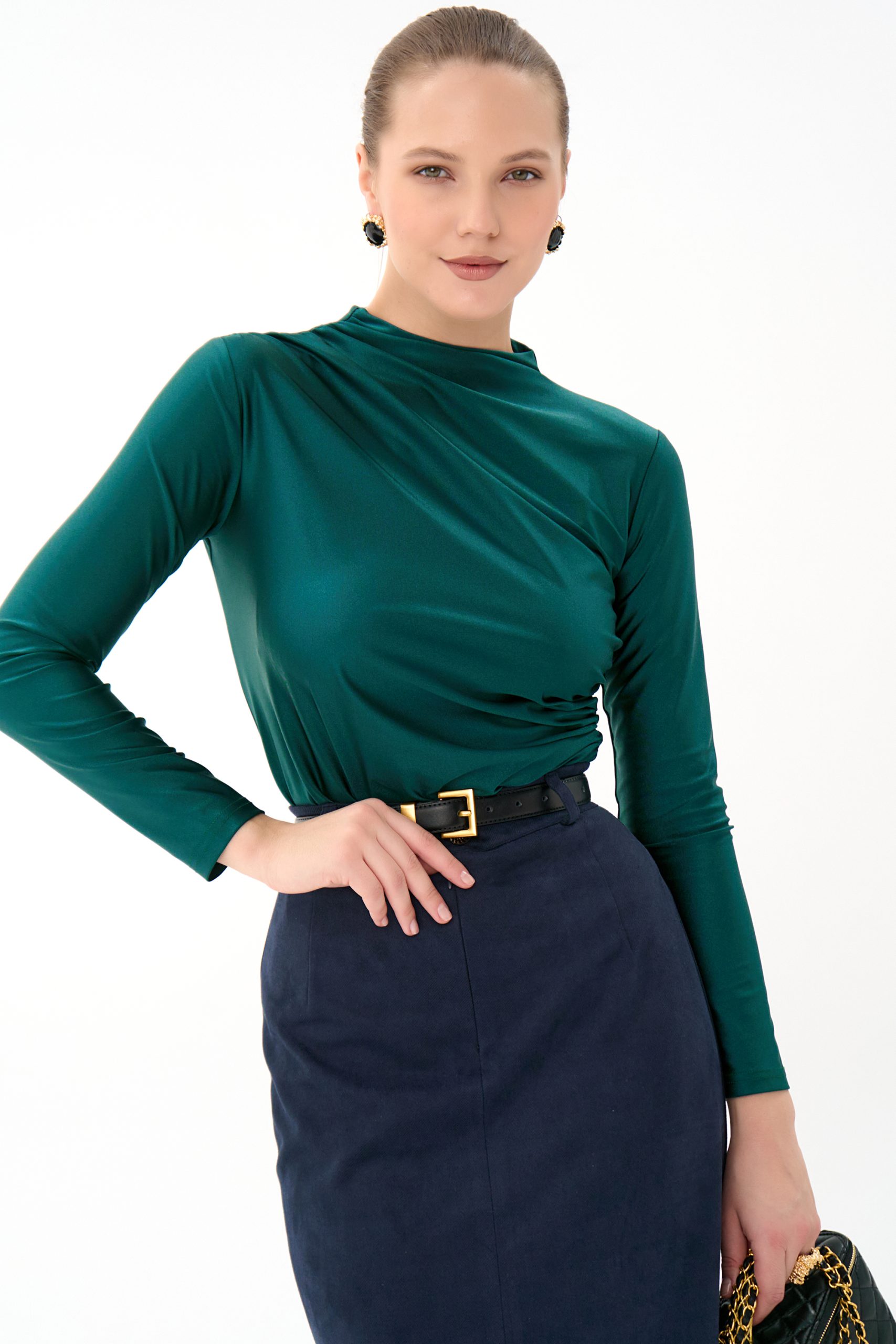 Лонгслив Нора (изумрудный)