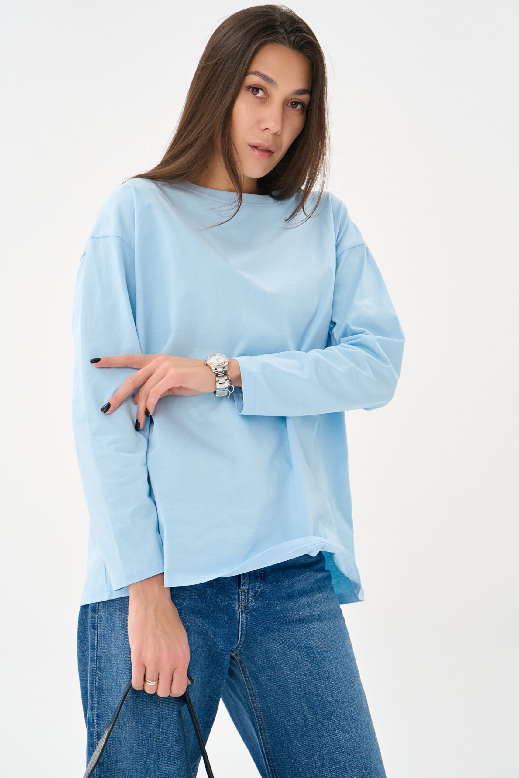 Лонгслив Эшли (голубой)