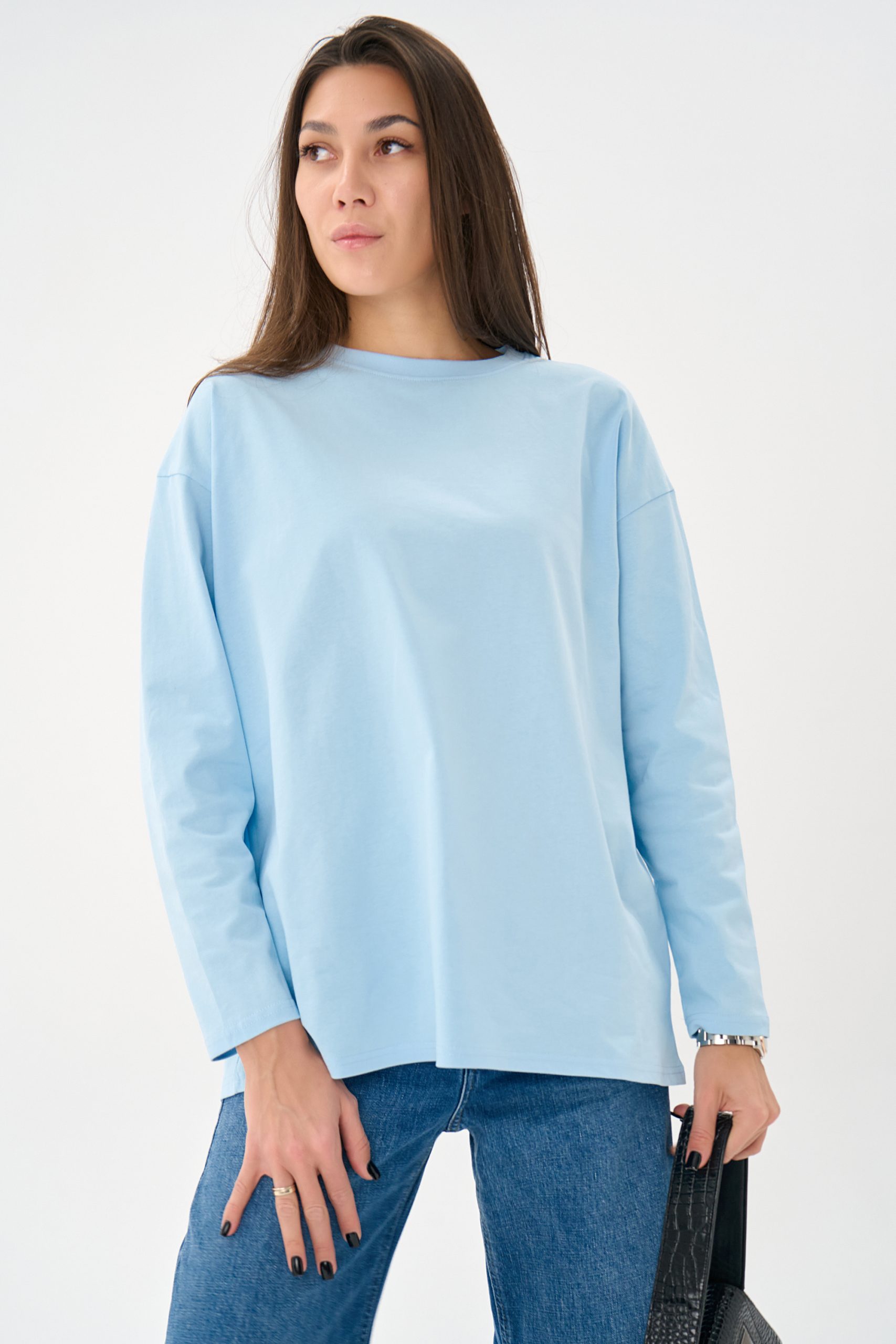 Лонгслив Эшли (голубой)
