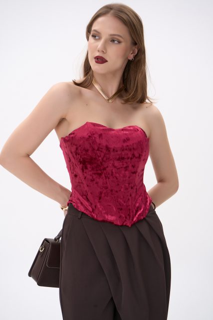Корсет Деби (бордовый)