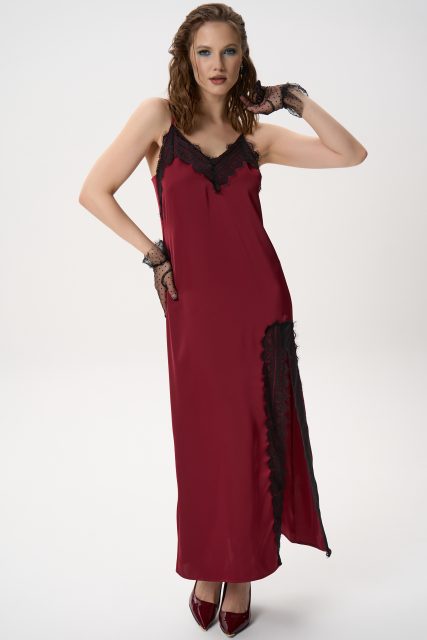 Платье - сорочка (бордовый)