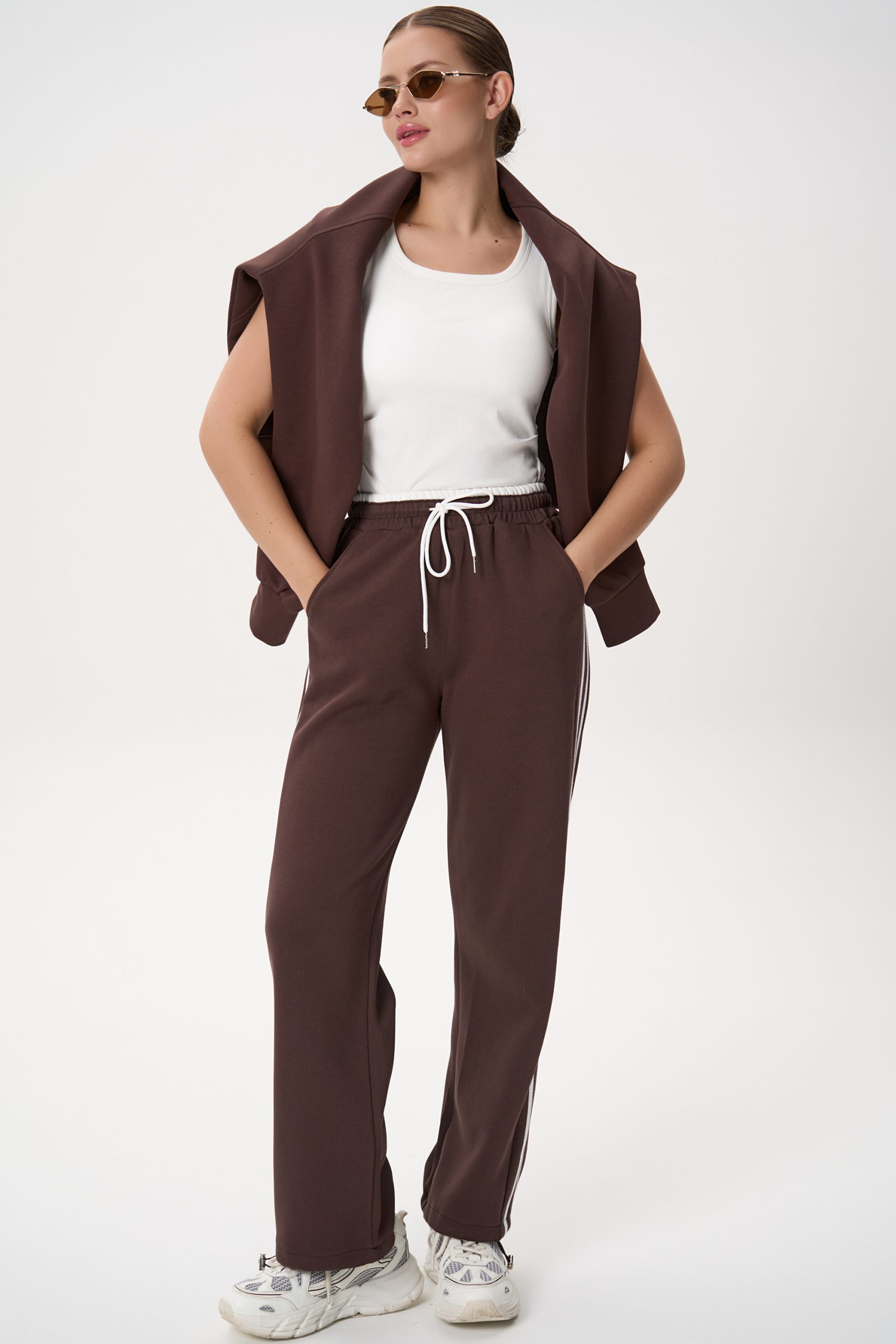 Брюки спортивные Юнис (шоколадный)