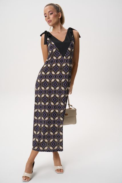 Сарафан Джулия (черный/сиреневый)