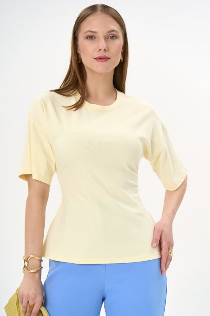 Футболка с завязками Николь (жёлтый)