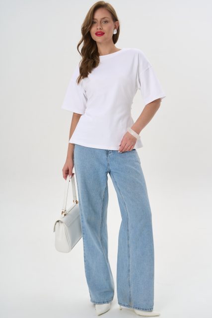 Футболка с завязками Николь (белый)