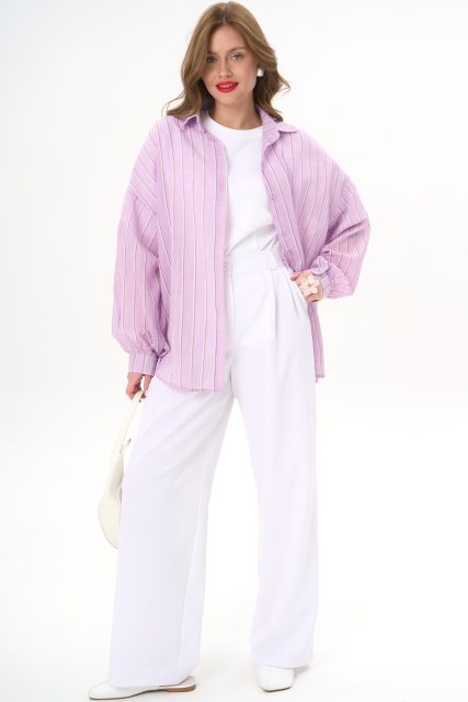 Рубашка Ханна (сиреневый)