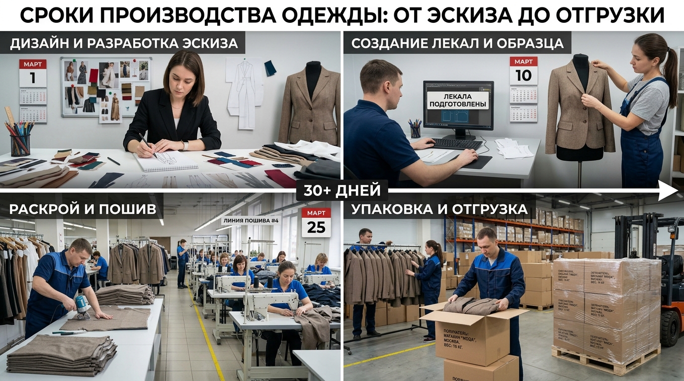 Сроки производства одежды