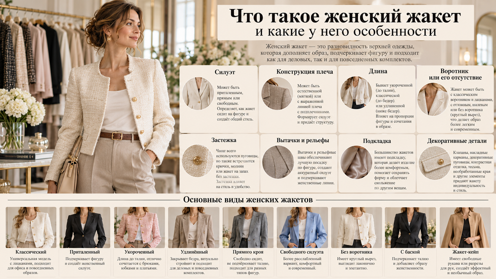 Что такое женский жакет и какие у него особенности