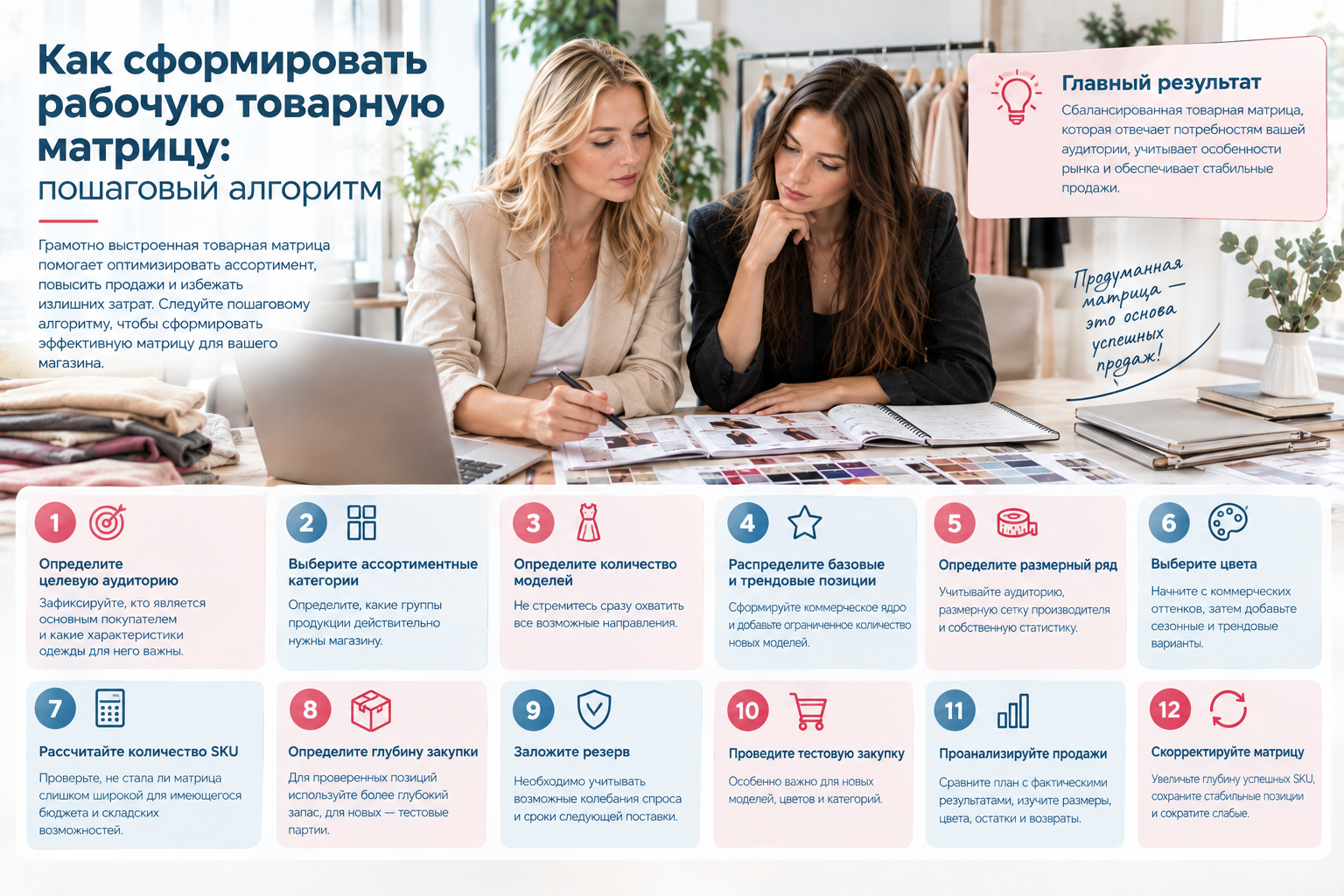 Как сформировать рабочую товарную матрицу: пошаговый алгоритм