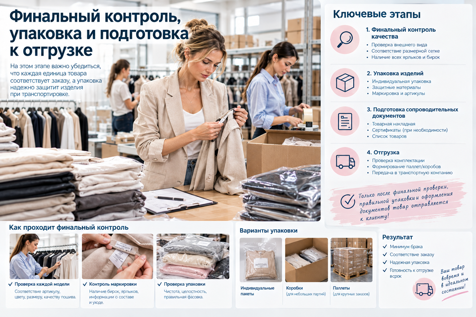 Финальный контроль, упаковка и подготовка к отгрузке