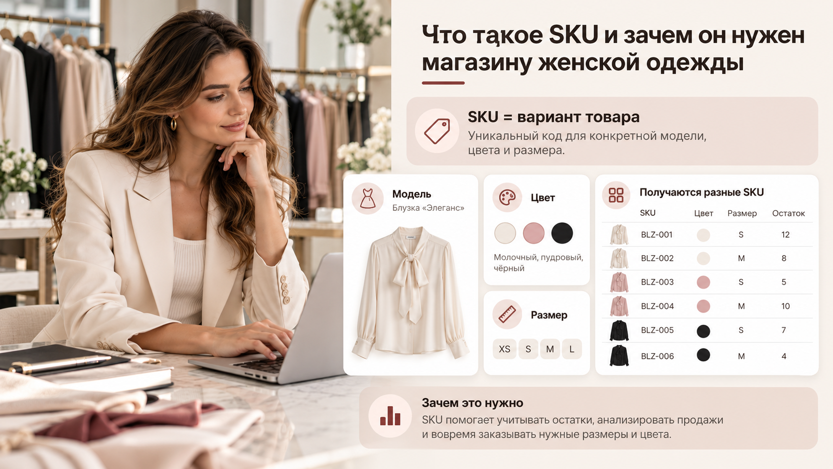 Что такое SKU и зачем он нужен магазину женской одежды