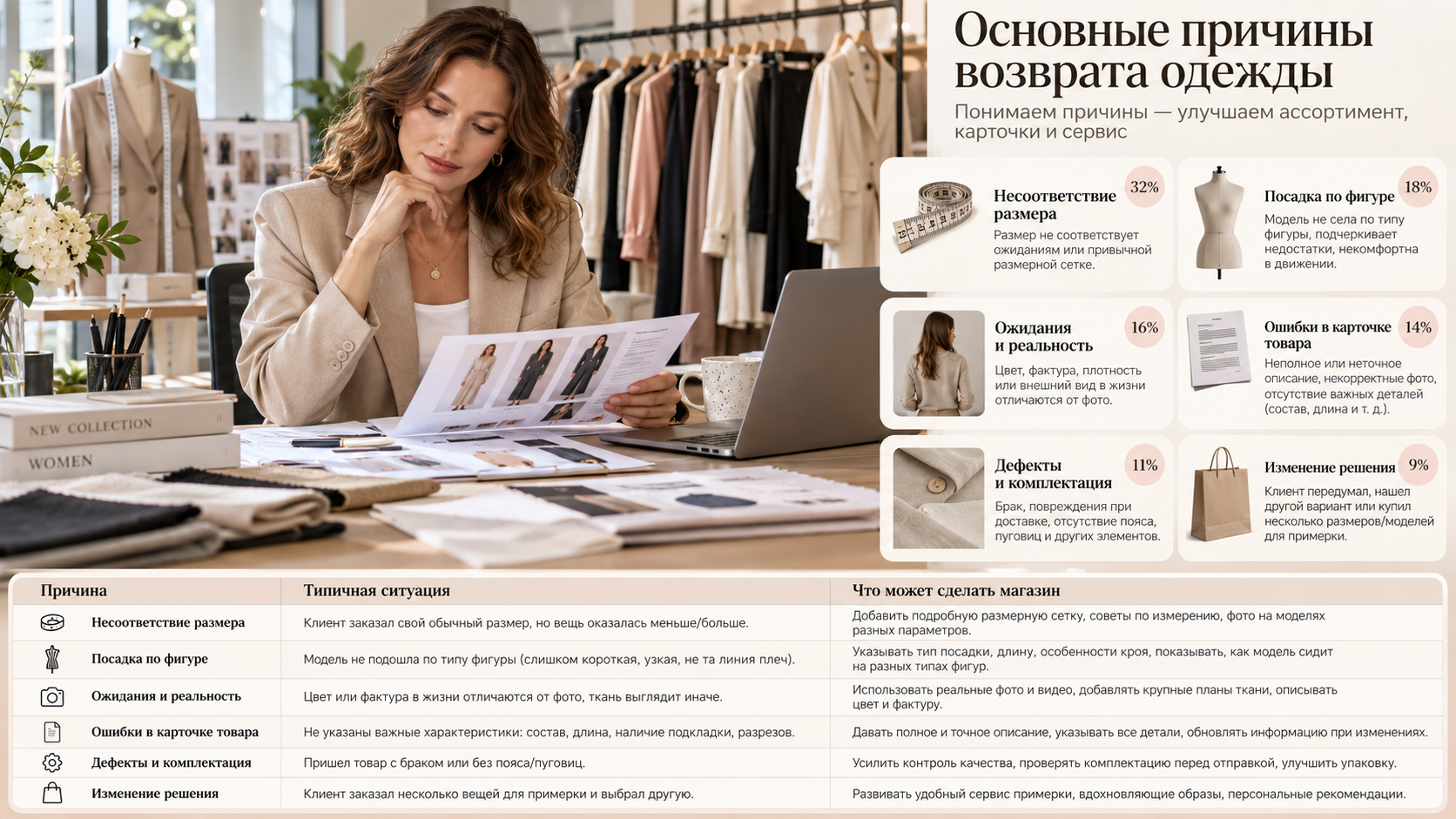 Основные причины возврата одежды: что не устраивает покупательниц