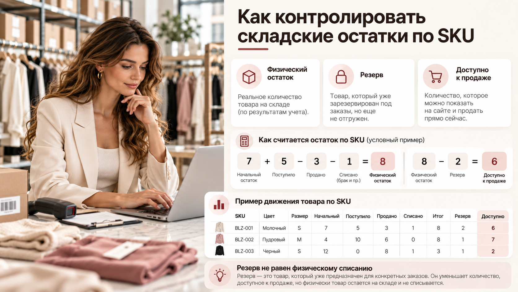 Как контролировать складские остатки по SKU