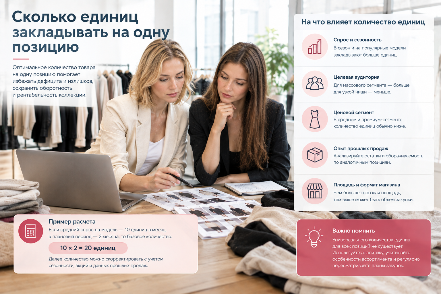 Сколько единиц закладывать на одну позицию