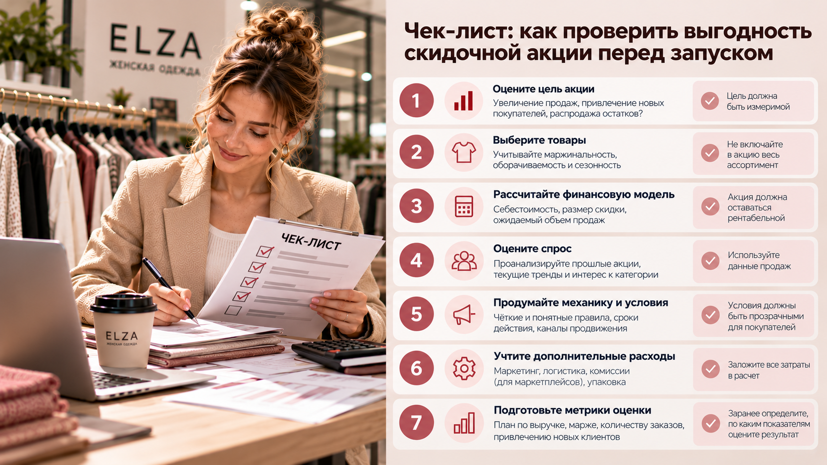 Чек-лист: как проверить выгодность скидочной акции перед запуском