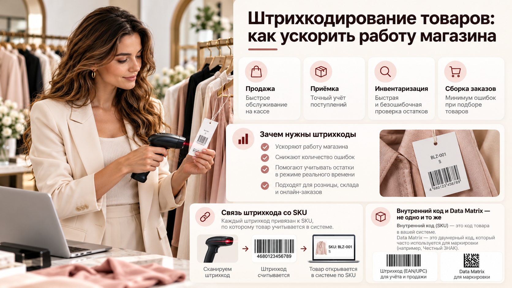 Штрихкодирование товаров: как ускорить работу магазина