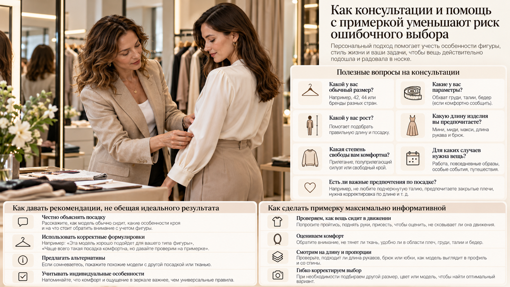 Как консультации и помощь с примеркой уменьшают риск ошибочного выбора