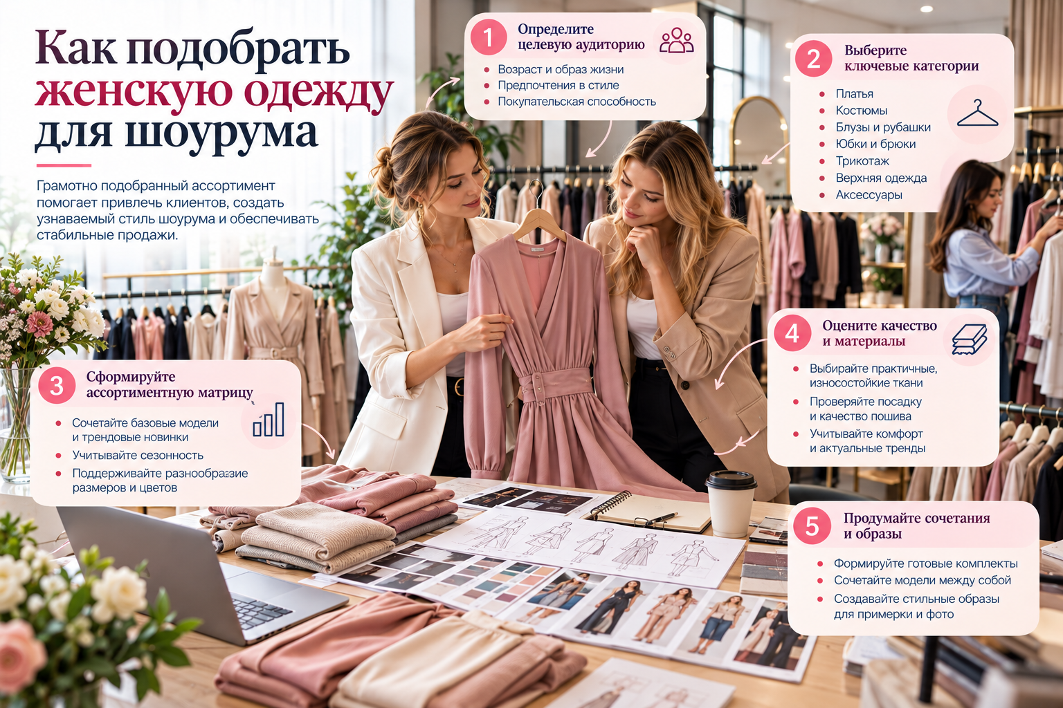 Как подобрать женскую одежду для шоурума