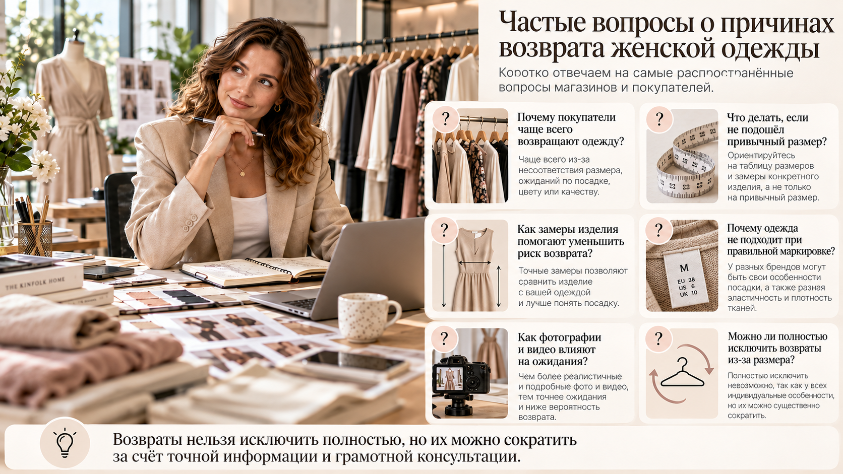 Частые вопросы о причинах возврата женской одежды