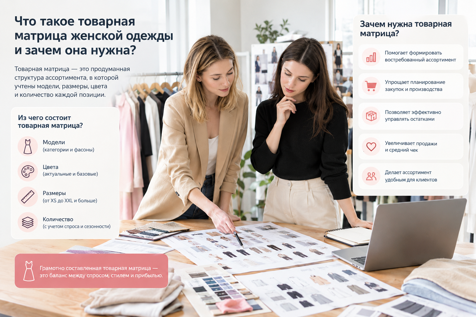 Что такое товарная матрица женской одежды и зачем она нужна