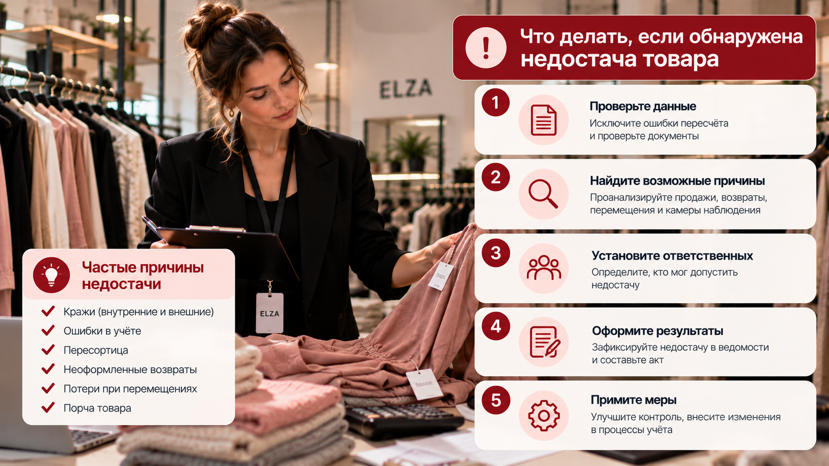 Что делать, если обнаружена недостача товара